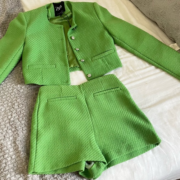 SOLD - NWOT Green Tweed Set - Picture 5 of 7